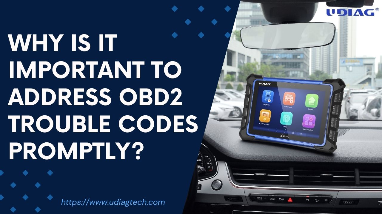 Why is it important to address OBD2 trouble codes promptly?