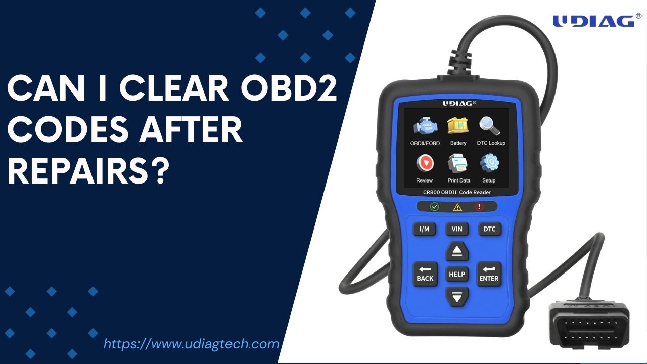 Can I clear OBD2 codes after repairs?