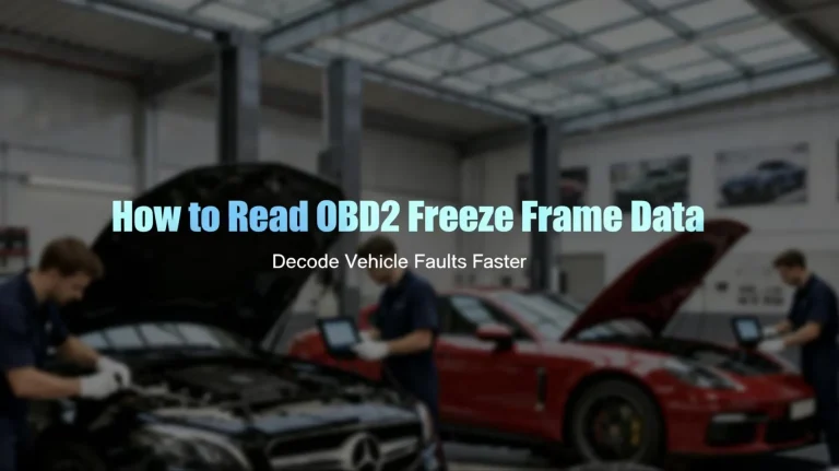 How to Read OBD2 Freeze Frame Data